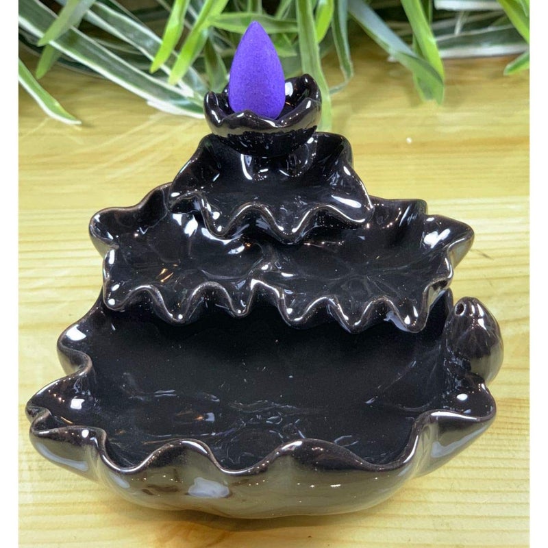 NYRWANA Ceramic Smoke Fountain 11 x 12 x 8 cm Black - Image 1