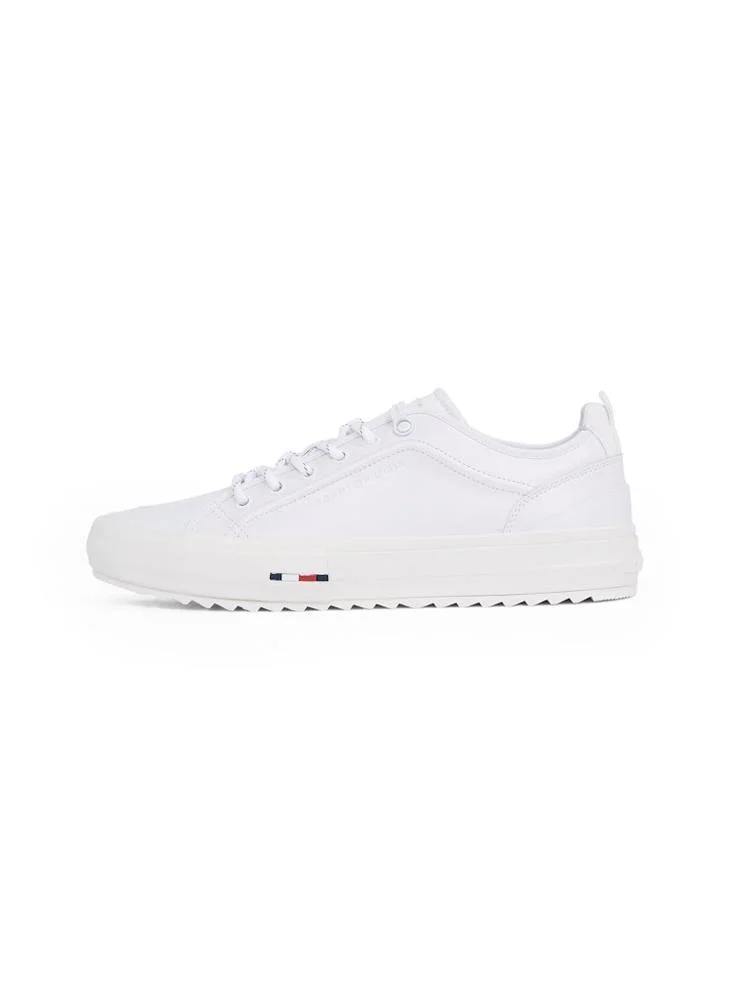 تومي هيلفيغر Hi Vulc Cleat Sole Leather Low Top Sneakers