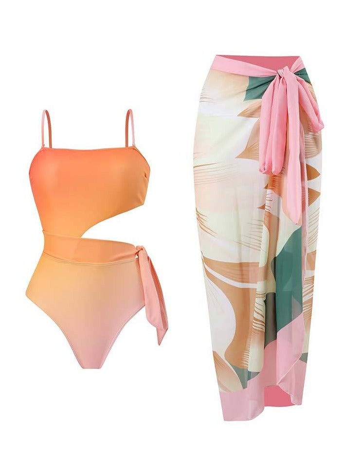 Generic 2-Piece New Style Bikini Women's Swimsuit With Skirt Holiday Beach Dress Women's Retro Swimsuit Summer - Image 1