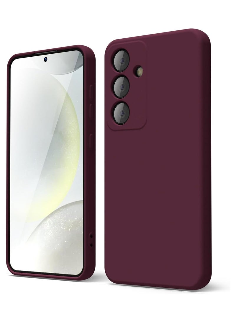 جراب متوافق مع Samsung Galaxy S25ultra مقاس 6.1 بوصة، جراب واقٍ كامل الجسم من السيليكون الناعم الملمس مع حزام حبل، غطاء هاتف واقٍ مقاوم للسقوط غير قابل للاصفرار لهاتف Galaxy S25ultra Slim (أرجواني) - Image 1