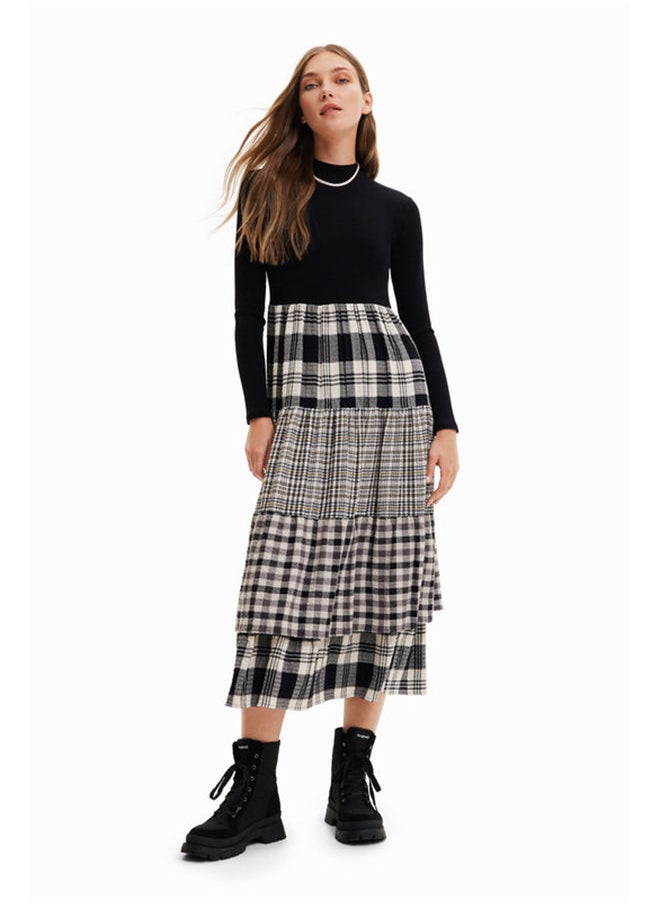 DESIGUAL - فستان ميدي مع تنورة منقوشة - Image 1