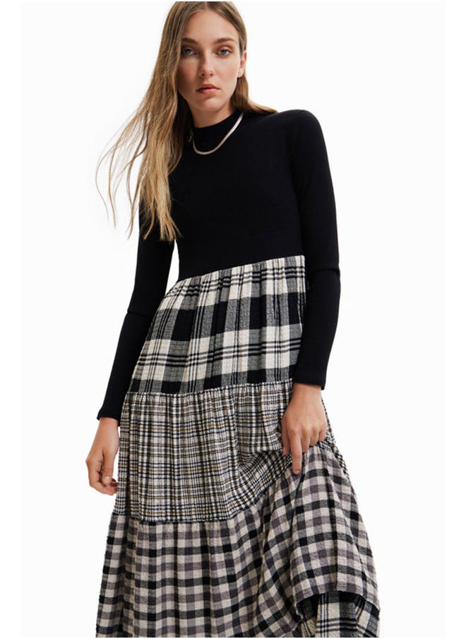 DESIGUAL - فستان ميدي مع تنورة منقوشة - Image 1