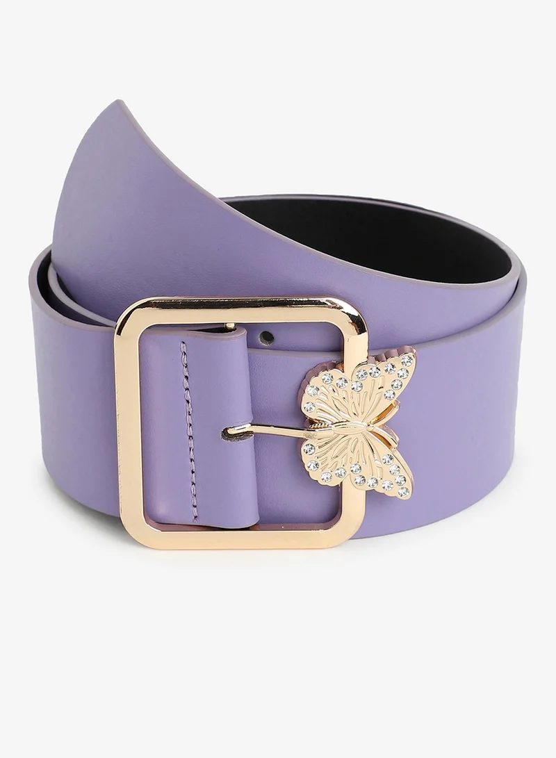 صوص هاوت Lavender Solid Waist Belt