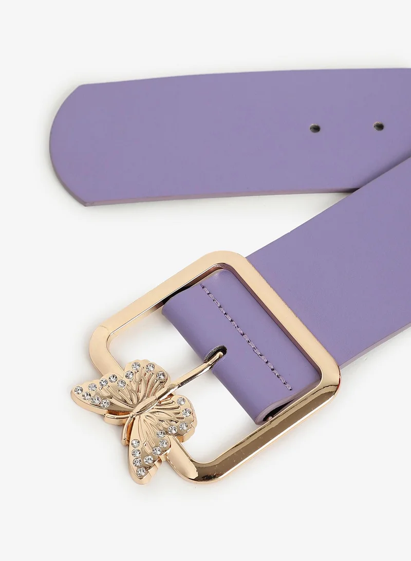 صوص هاوت Lavender Solid Waist Belt