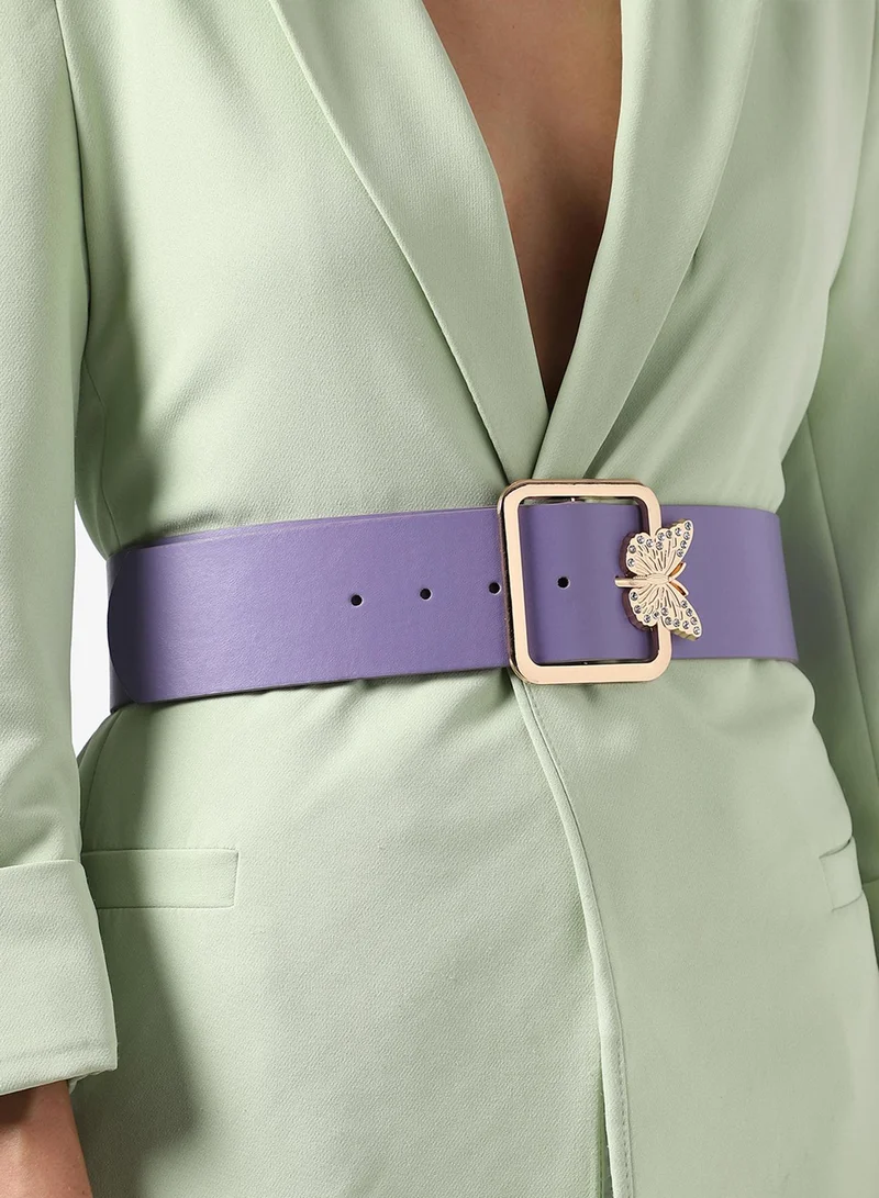 صوص هاوت Lavender Solid Waist Belt