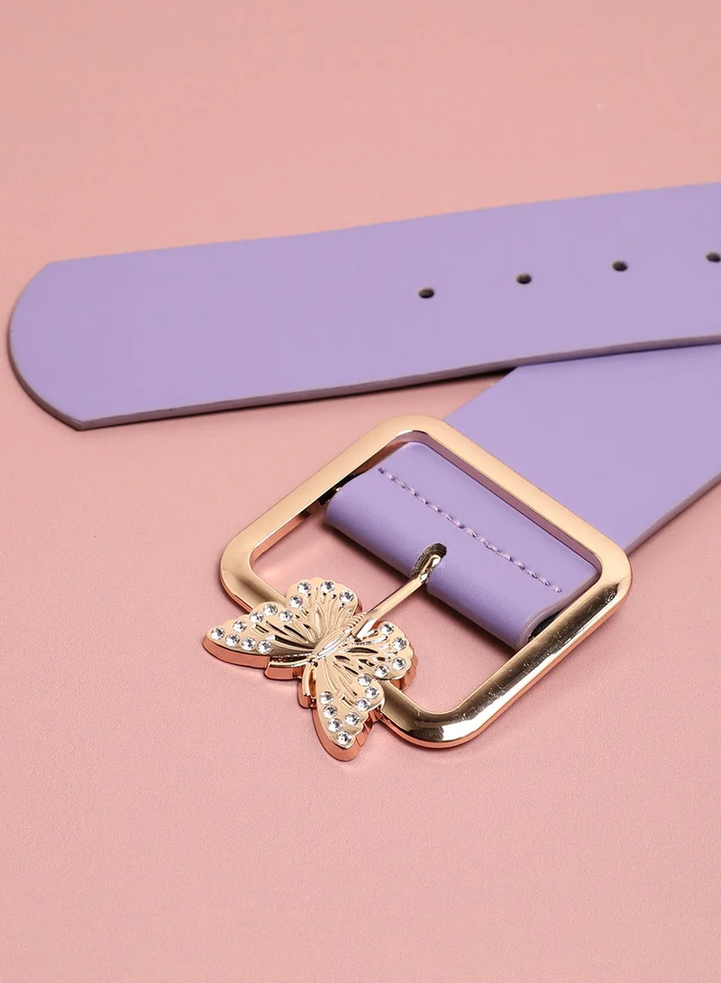 صوص هاوت Lavender Solid Waist Belt