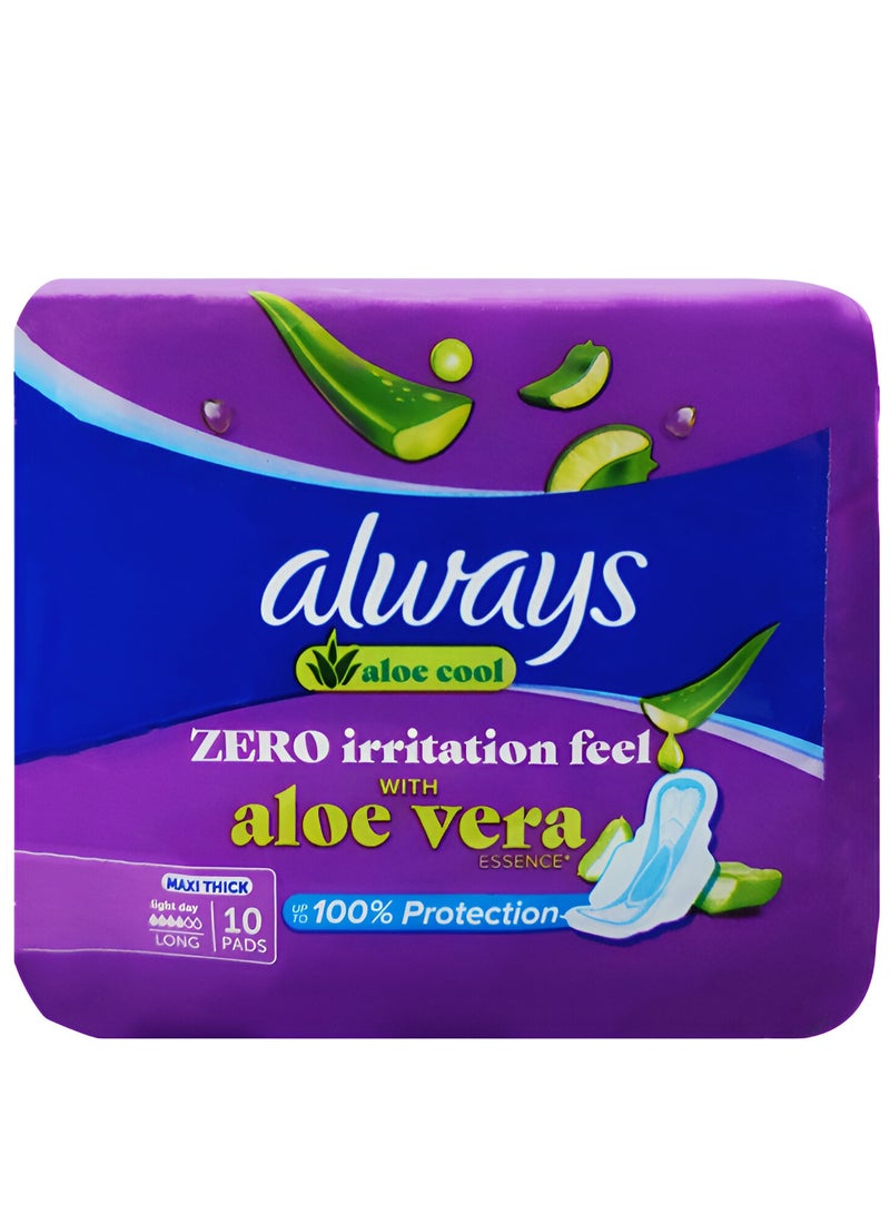 Always 10 Piece Zero Irritation Feel with Aloe Vera Essence Pads - Image 1