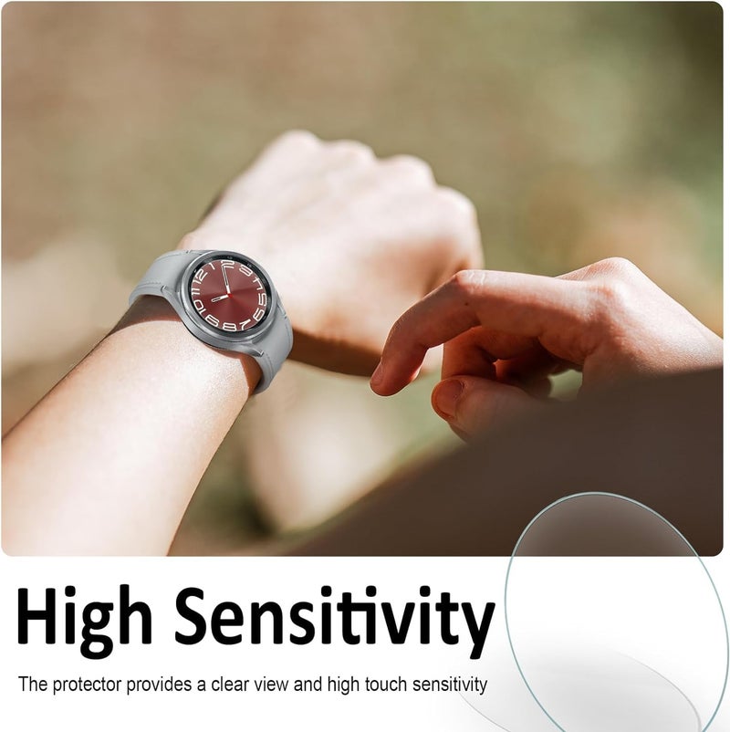 OpenTech ® Tempered Glass Screen Protector Compatible for Samsung Galaxy Watch 6 Classic (43mm) (Pack of 2) with Easy Installation kit - Image 4