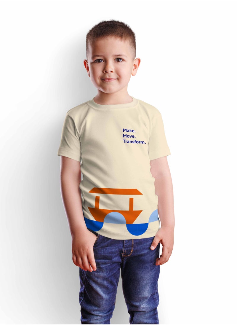 RTA RTA Kids T-Shirt Premium 40s PC Interlock Fabric with Bio-Wash Silicon Finish Age 4  - Image 1