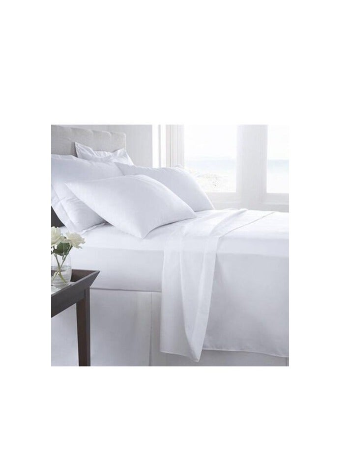 Princes 3-Piece Flat Sheet Set Cotton, White King