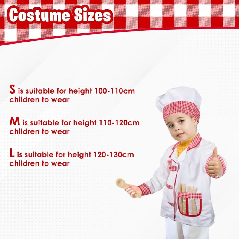 Home Smart Chef Professional Costume for Kid's Role Play Dress up Gift Set for Children Learning - Image 2
