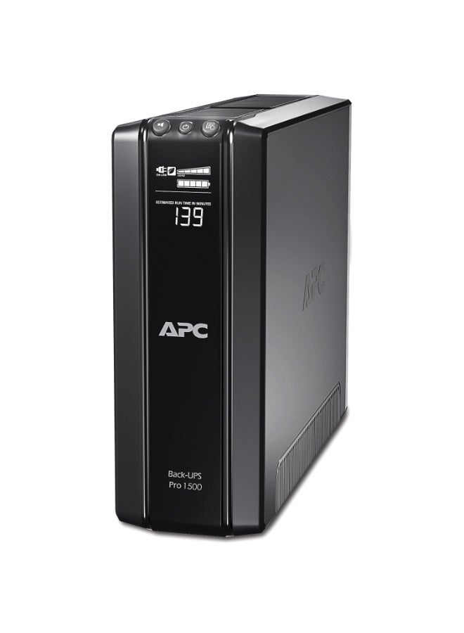 APC Back-UPS Pro 1500VA / 865W Tower 230V (Renewed) 10x IEC C13 Outlets (5 Battery Backup + 5 Surge) AVR LCD Display - Image 1