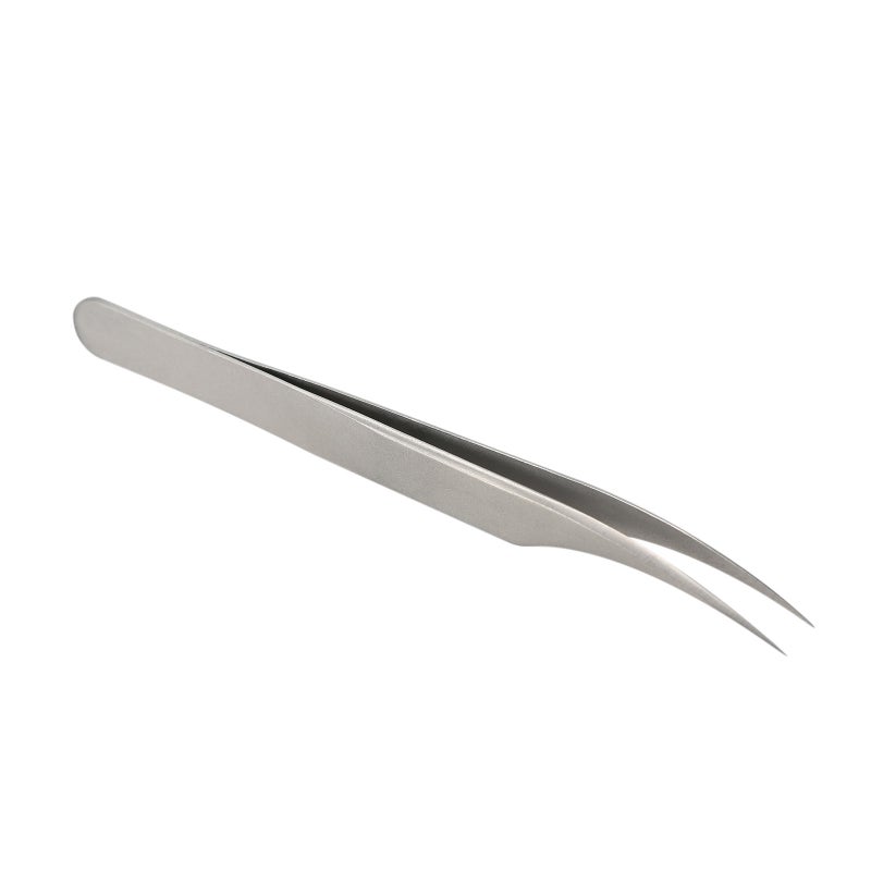 Stainless Steel Tweezers Eyelash Extension Tweezers Set Set of 2 Lash Extension Tweezers Eye Makeup Tools - Image 1
