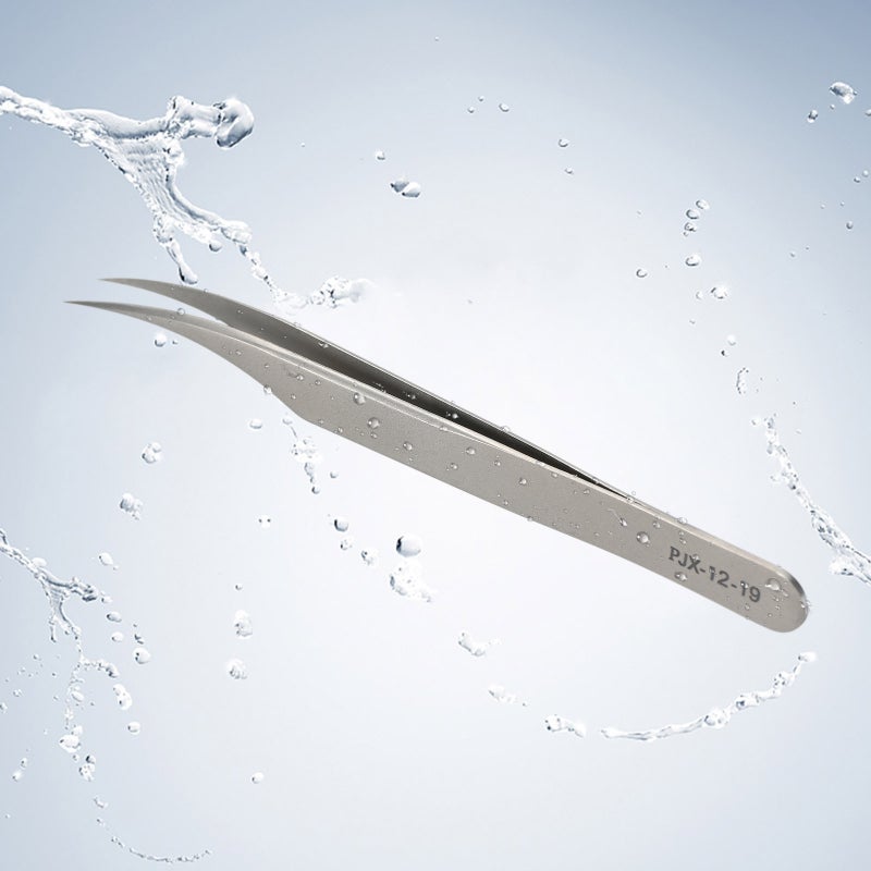 Stainless Steel Tweezers Eyelash Extension Tweezers Set Set of 2 Lash Extension Tweezers Eye Makeup Tools - Image 2
