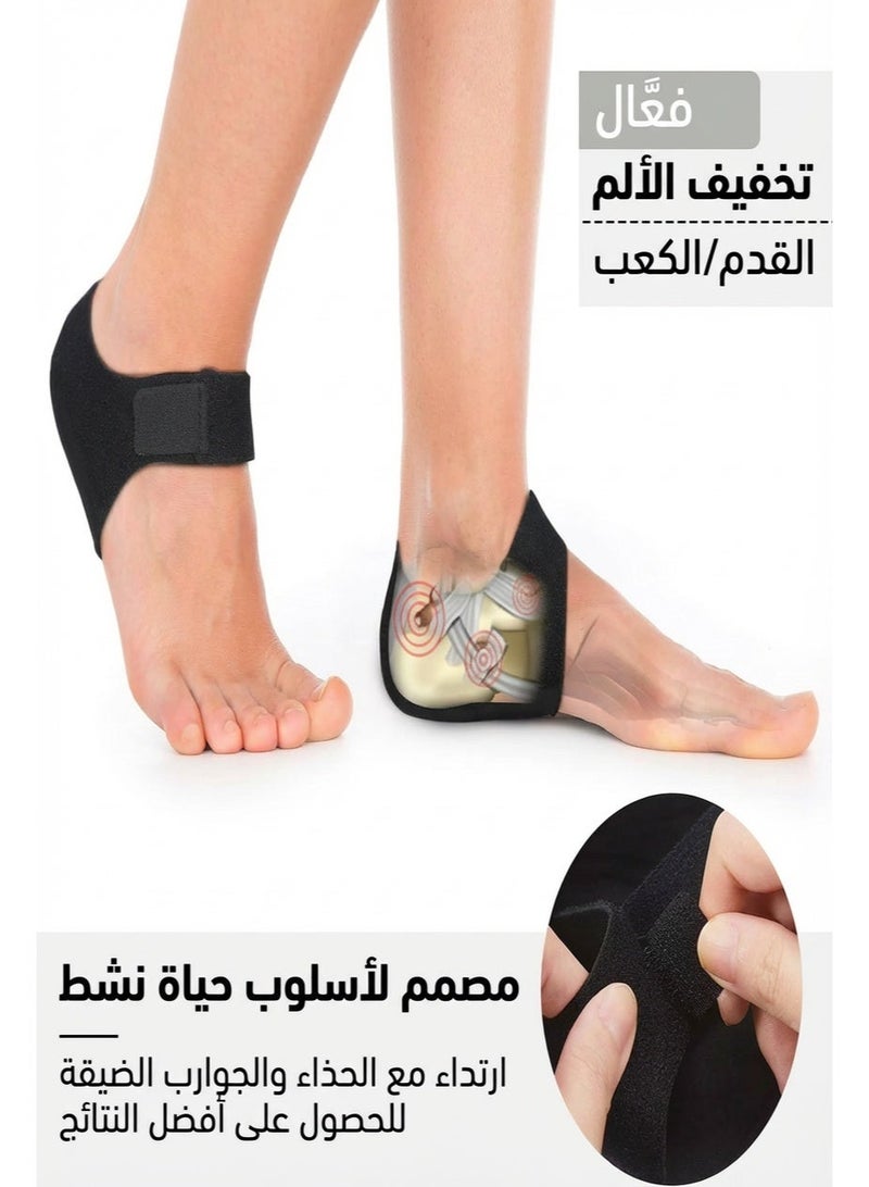 واقي كعب القدم جل، وسادة دعم للكعب قابلة للتعديل وقابلة للتنفس لتخفيف ألم الكعب، مناسبة لالتهاب اللفافة الأخمصية والتهاب وتر العرقوب ومسمار الكعب وتشقق الكعب - Image 3