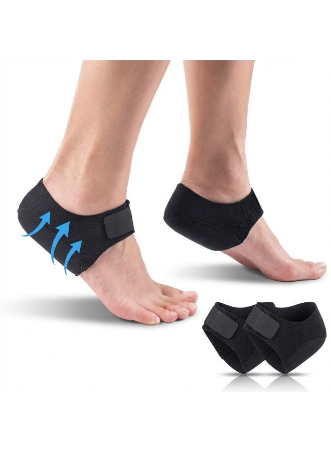 واقي كعب القدم جل، وسادة دعم للكعب قابلة للتعديل وقابلة للتنفس لتخفيف ألم الكعب، مناسبة لالتهاب اللفافة الأخمصية والتهاب وتر العرقوب ومسمار الكعب وتشقق الكعب - Image 1