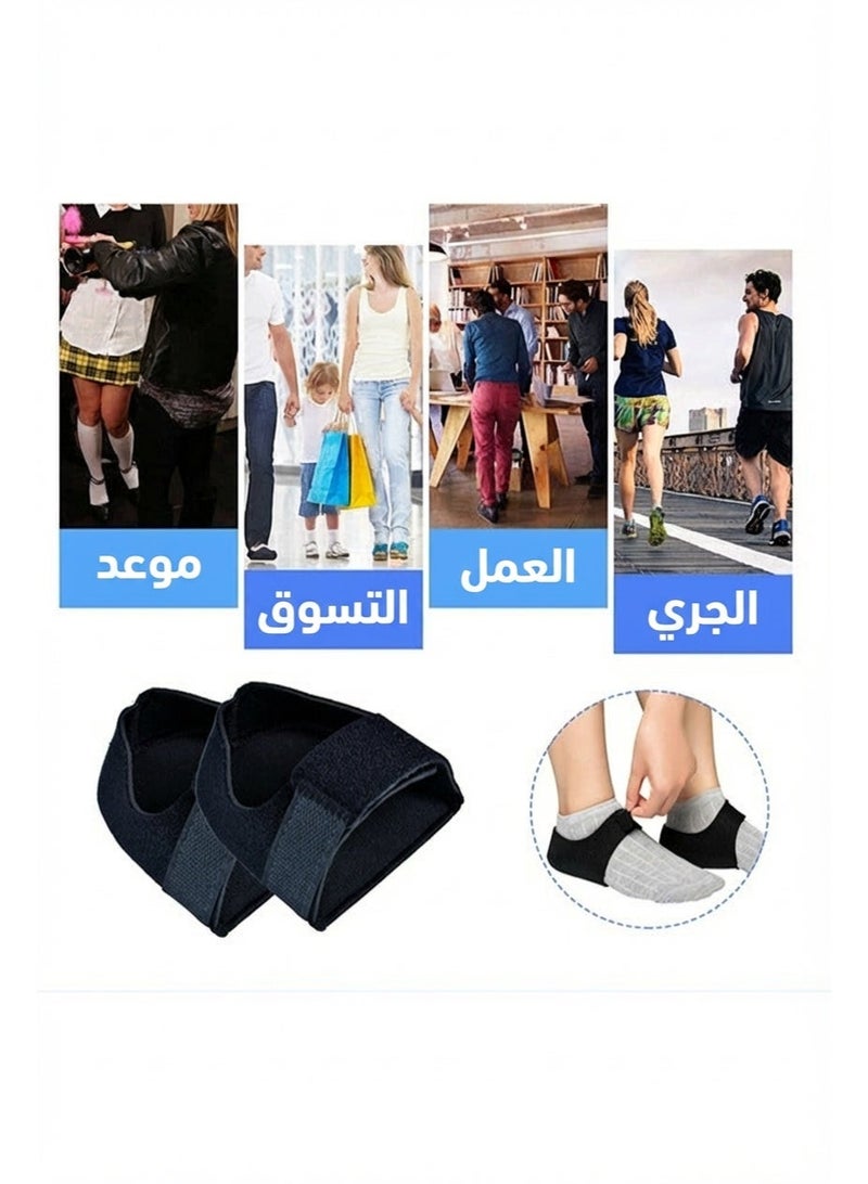 واقي كعب القدم جل، وسادة دعم للكعب قابلة للتعديل وقابلة للتنفس لتخفيف ألم الكعب، مناسبة لالتهاب اللفافة الأخمصية والتهاب وتر العرقوب ومسمار الكعب وتشقق الكعب - Image 5