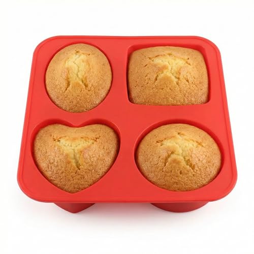 Stewit® Silicone Circle, Square, Oval and Heart Shape Soap Cake Making Mould, Multicolor - Image 2
