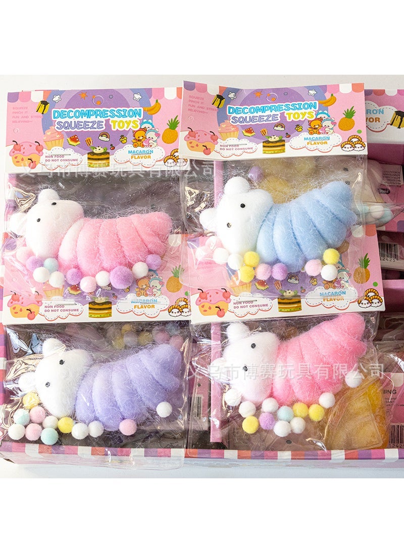 Soft Plush Cat Paw Stress Relief Toy Caterpillar