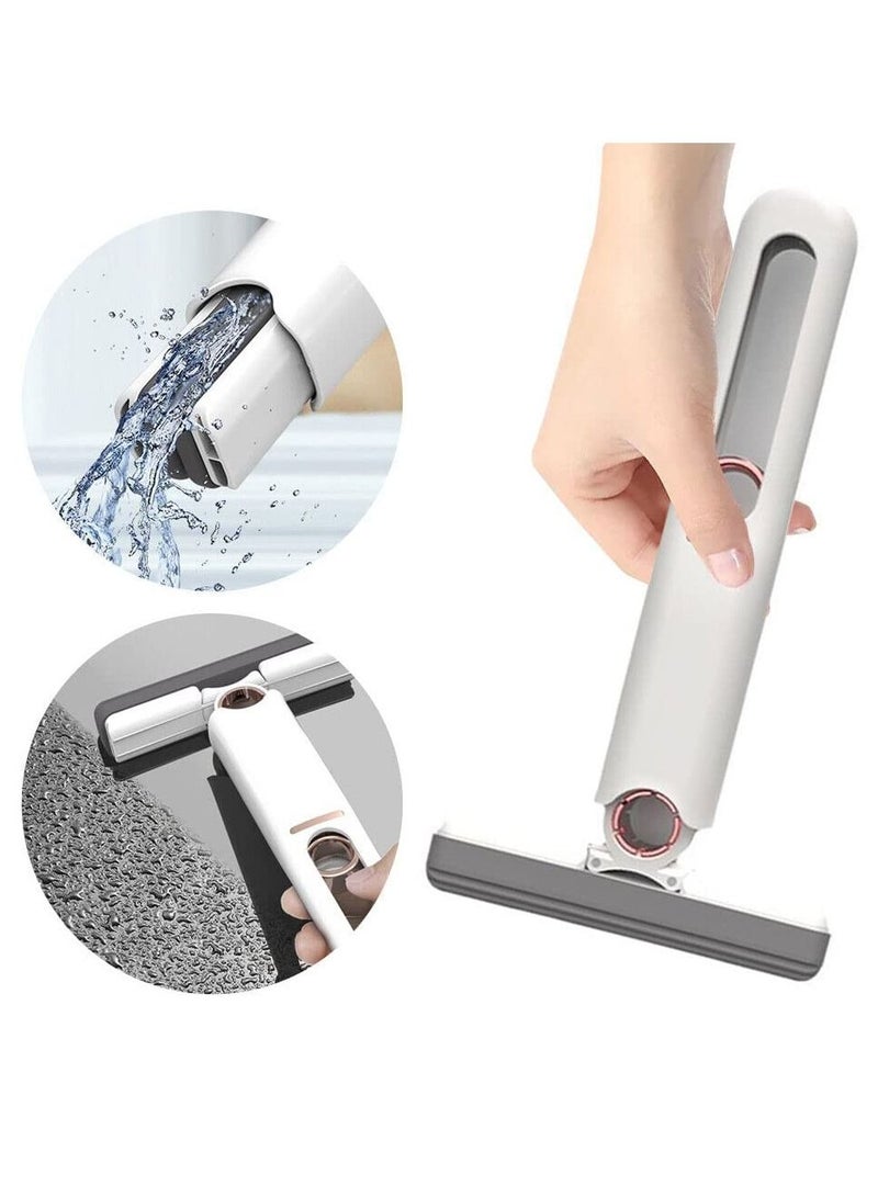 DubaiGallery Mini Mop Self Squeeze Foldable Sponge Wet Hand Wash Free Portable Multifunctional Cleaning Mop Suitable For Table Kitchen Window Desktop Car Glass Mirror Absorbent Cotton - Image 3