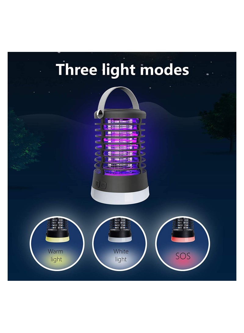 SYOSI Bug Zapper, Electronic Mosquito Killing Bulb and Camping Lamp, Waterproof Mosquito Repellent Insect Killer Fly Trap with Tent Light Rechargeable for Indoor Outdoor - Image 4