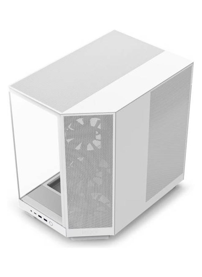 NZXT NZXT H6 Flow Compact Dual-Chamber Airflow Mid-Tower ATX Case, Panoramic Glass Panels, Up to 360 mm Radiator & 3x 120mm F120Q Fans, Cable Management, USB-C 3.2 / USB-A 3.2, White  - Image 3