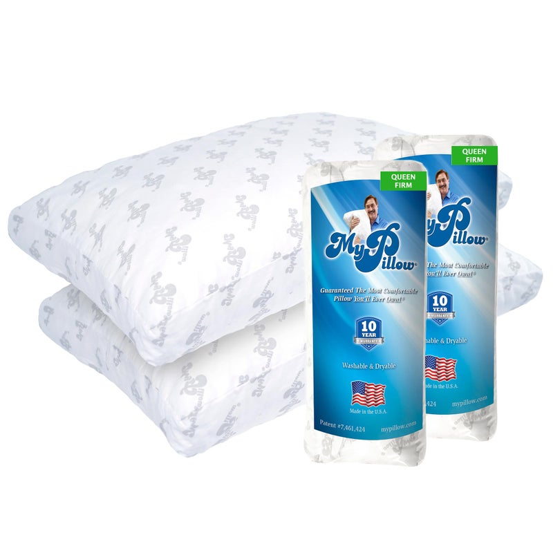 MyPillow MyPillow Bedding Bed Pillows for Sleeping Queen Size Set of 2 Gusseted for Back Stomach or Side Sleepers  My Pillow Premium Pillow Queen Firm 
