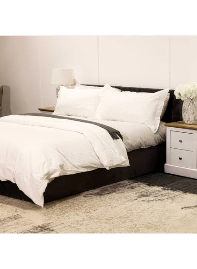 Bed and Mattress Home Athens Prestige Upholstered Super King Size ( Mattress Size 200 X 200 CM ) Black Color Bed Size 212 L X  208 W ( Mattress Sold Separately ) - Image 2