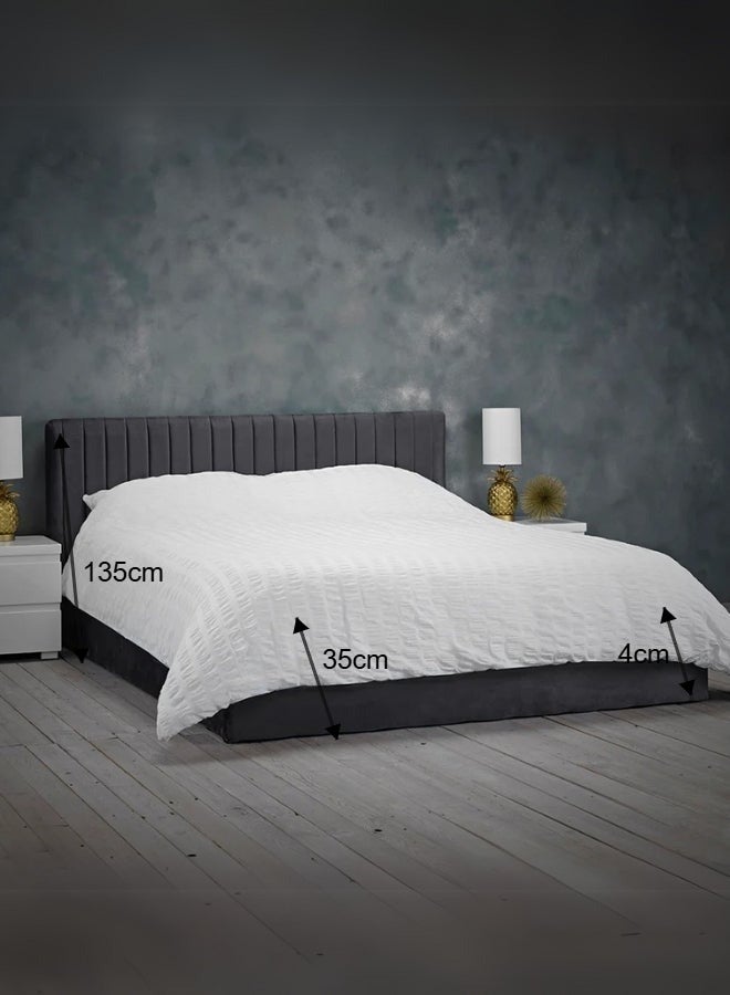 Bed and Mattress Home Athens Prestige Upholstered Super King Size ( Mattress Size 200 X 200 CM ) Black Color Bed Size 212 L X  208 W ( Mattress Sold Separately ) - Image 3