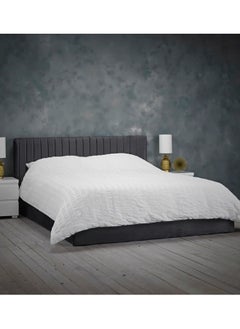 Bed and Mattress Home Athens Prestige Upholstered Super King Size ( 200 X 200 ) Black Color Bed 
