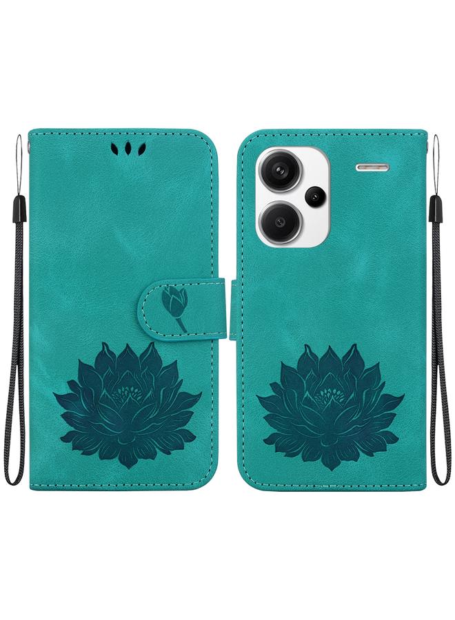 Case For Xiaomi Redmi Note 13 Pro+ 5G Lotus Embossed Leather Phone Case