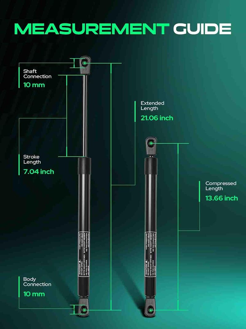 YHTAUTO Set of 2 Rear Glass Window Lift Support Struts Gas Spring Shock for 2006-2012 Land Rover Range Rover Sport - Image 4