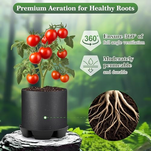 P Polerden 4-Pack Self Watering Fabric Pot Base, Auto Pots Fit for 5 Gallon Grow Bags, Auto-Irrigation Water Delivery System , Auto Watering Plant Saucer for Fabric Planters 3 Year Warranty (Capacity Upgrade) - Image 5
