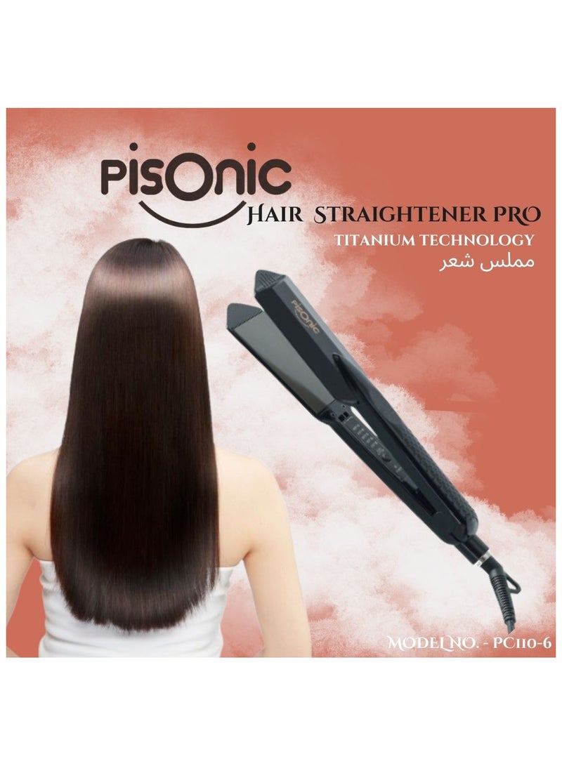 PISONIC HAIR STRAIGHTENER WITH WIDE PLATE TITANIUM TECHNOLOGY - Image 5
