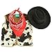Making Believe Kids Western Rodeo Cowboy or Cowgirl Classic Costume Set Vest Black Hat Bandana Size 67 - Image 2