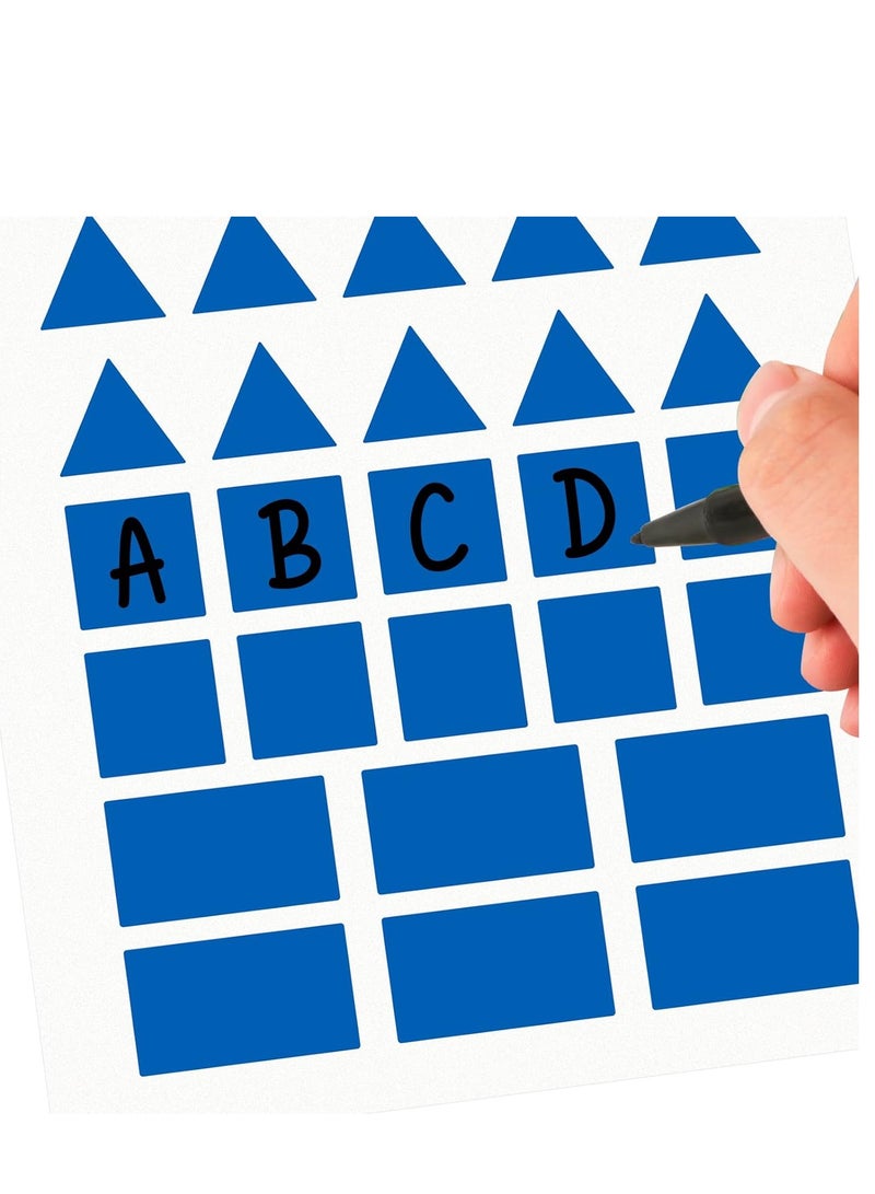 Zikra Multi-Shaped Color Coding Stickers Dot Triangle Square Rectangle Labels Coding Labels Dot Stickers for Toddlers Kid DIY Student Classroom Office Coloring Marking Organizing 10 Colors - Image 5