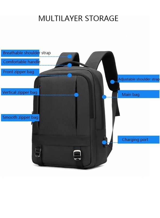 DUNISO Laptop Backpack, Travel Backpack for Men Women,  Business Anti Theft Computer Backpack with USB Charging Port, Waterproof College School Backpack, Lightweight Work Laptop Bag for Men & Women, Carry-on Backpack for Fits 15.6 Inch Notebook - Image 2