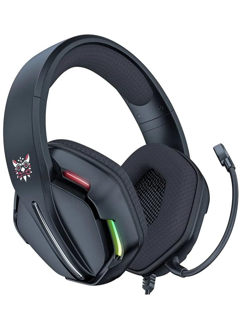 Onikuma X27 Stereo Over-Ear Gaming Wired Headphones for PS4/PS5/Xbox - Black - Image 1