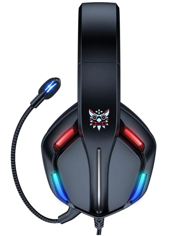 Onikuma X27 Stereo Over-Ear Gaming Wired Headphones for PS4/PS5/Xbox - Black - Image 2