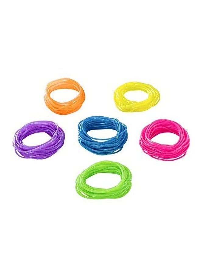 Super Z Outlet 80S Colorful Retro Rock Pop Star Rainbow Diva Disco Jelly Neon Gel Stretchable Bracelets Bands For Theme Events Assortment Toy Party Favor Prizes (Assorted 288Pk)  - Image 1