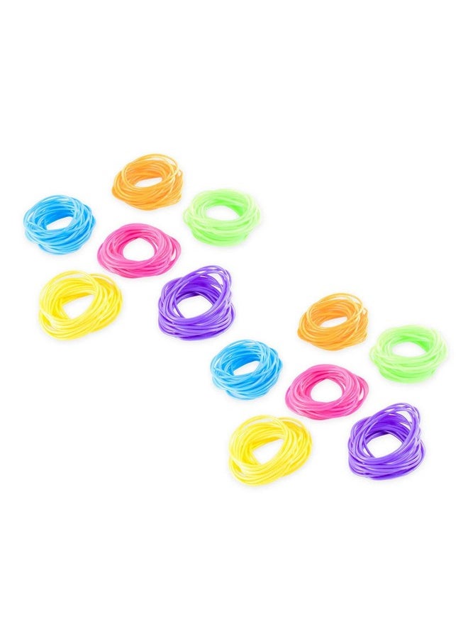 Super Z Outlet 80S Colorful Retro Rock Pop Star Rainbow Diva Disco Jelly Neon Gel Stretchable Bracelets Bands For Theme Events Assortment Toy Party Favor Prizes (Assorted 288Pk)  - Image 3