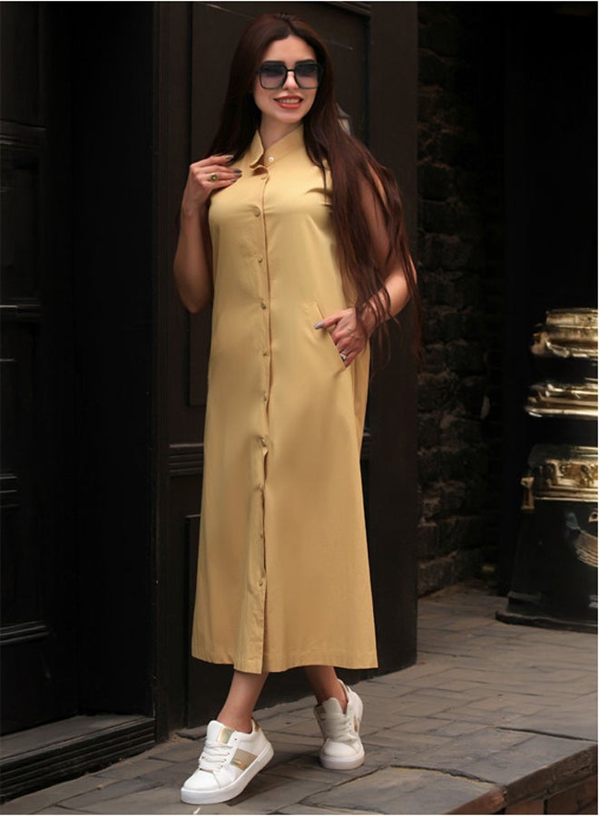 Ship Master Chic Linen Dress with Buttons & Cropped Jacket – Casual Yet Classy Look!  - Image 3