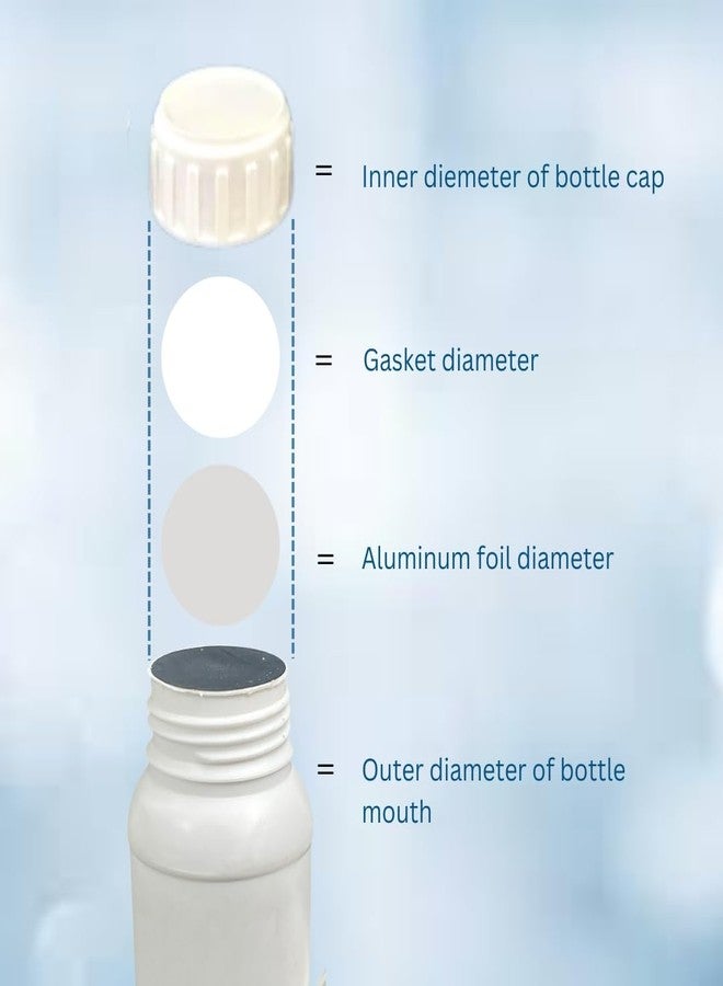 Smartpack بطانة مانعة للتسرب من قطعتين مع ورق مقوى من سمارت باك، تعمل بتقنية الحث الحراري، لتعبئة برطمانات بلاستيكية من البولي إيثيلين عالي الكثافة (بدون شفاف) | لحام حث حراري | مانع تسرب محكم للزجاجات البلاستيكية | مقاس 35 مم، 500 قطعة - Image 5