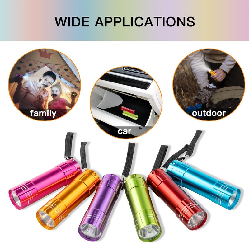 KunHe 120 Pack Small Mini Cheap Flashlights Bulk with Batteries Aluminum LED Bulk Flashlight for Party Favor Emergency Power Outage Gift to Operation Christmas Child Items Bulk Christmas Gifts - Image 4