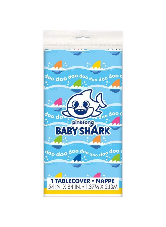 Unique Baby Shark Rectangular Plastic Table Cover 54" X 84" 1 Pc - Image 3