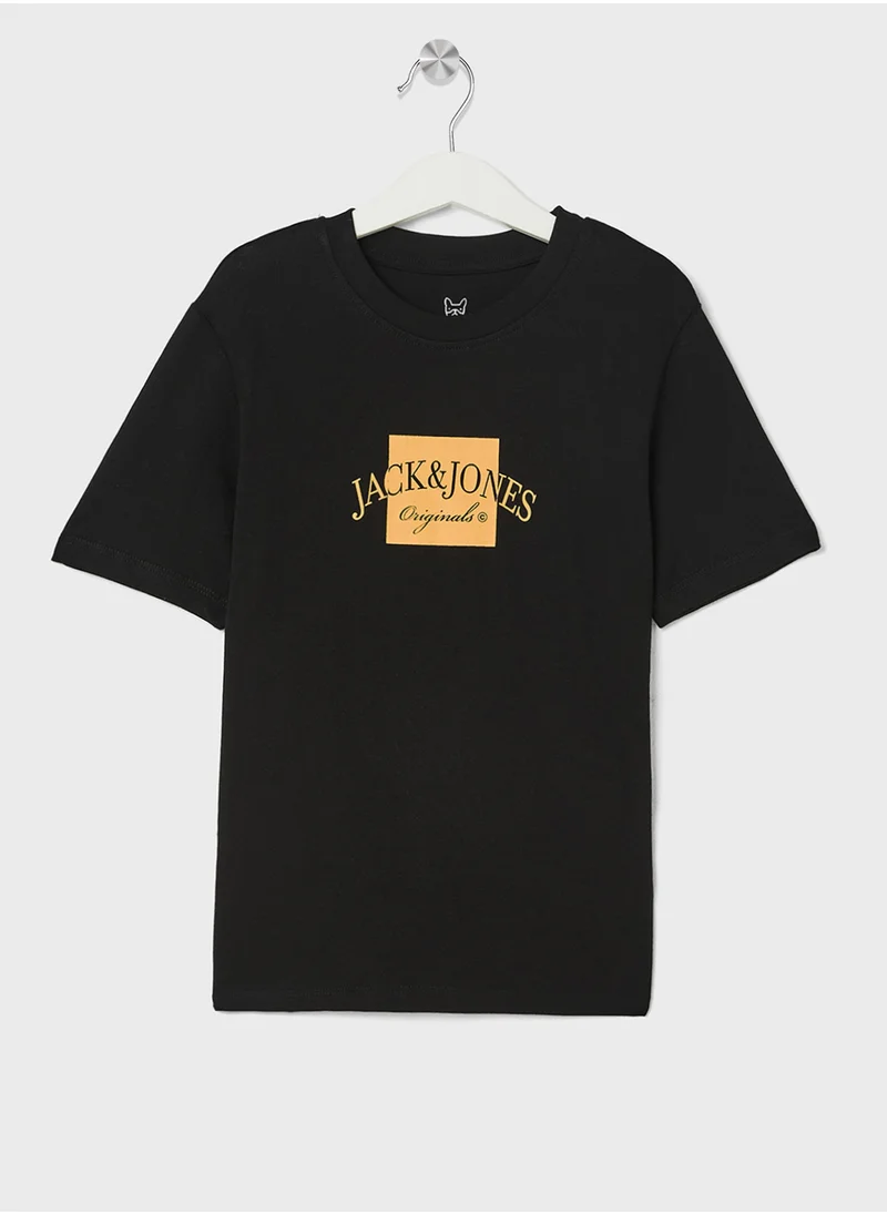 جاك وجونز جونيور Kids Logo Crew Neck T-Shirt