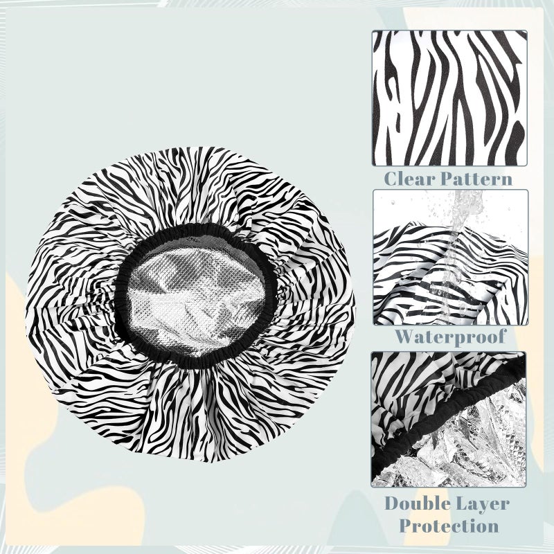 WSICSE 2 Pcs Double Layer Deep Conditioning Cap, Large Heat Cap Shower Cap Steam Cap Processing Caps for Long Thick Hair - Image 3