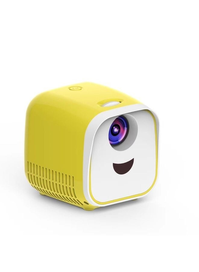 L1 Children Projector Mini LED Portable Home Speaker Projector, AU Plug(Yellow)  - Image 1