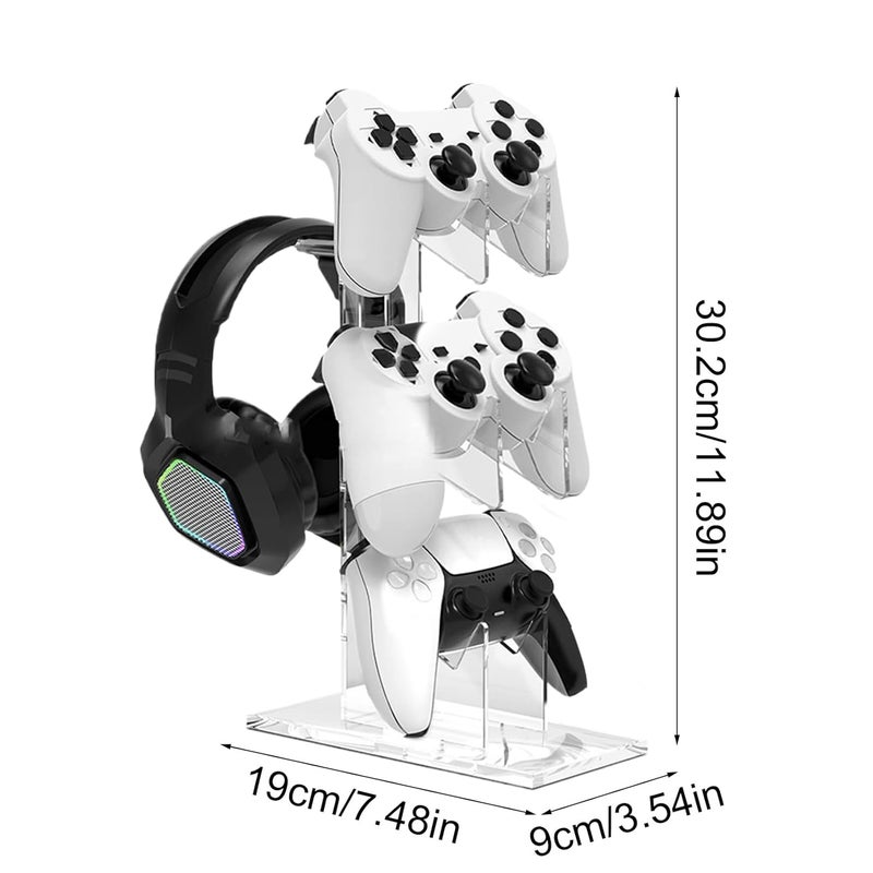 Transparent 3 Tier Vertical Game Console Headphone Stand Space Saving Display Shelves - Image 3