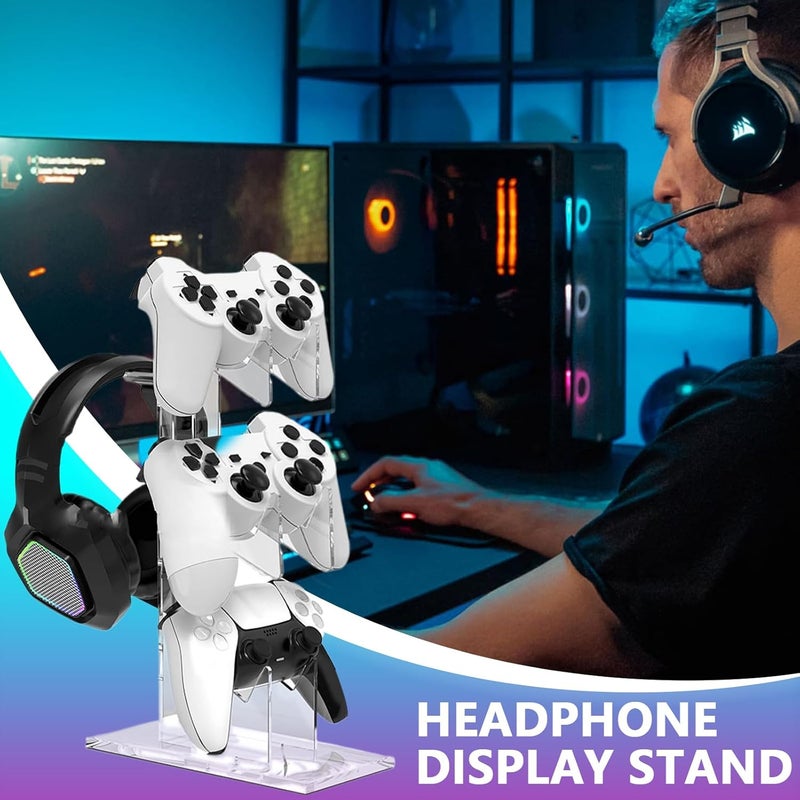 Transparent 3 Tier Vertical Game Console Headphone Stand Space Saving Display Shelves - Image 5
